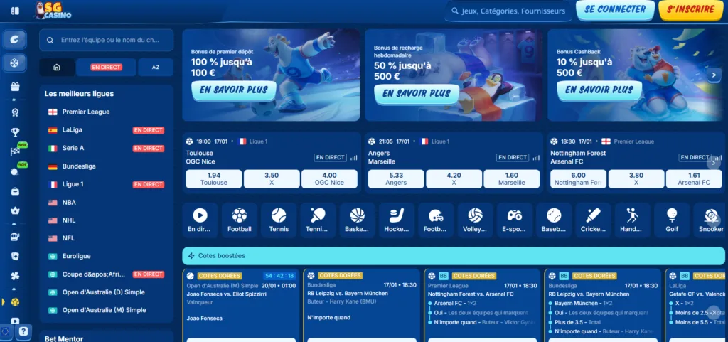 sports-3-1024x481 SGCasino Avis 2026 🎰 | Test complet du site crypto & bonus