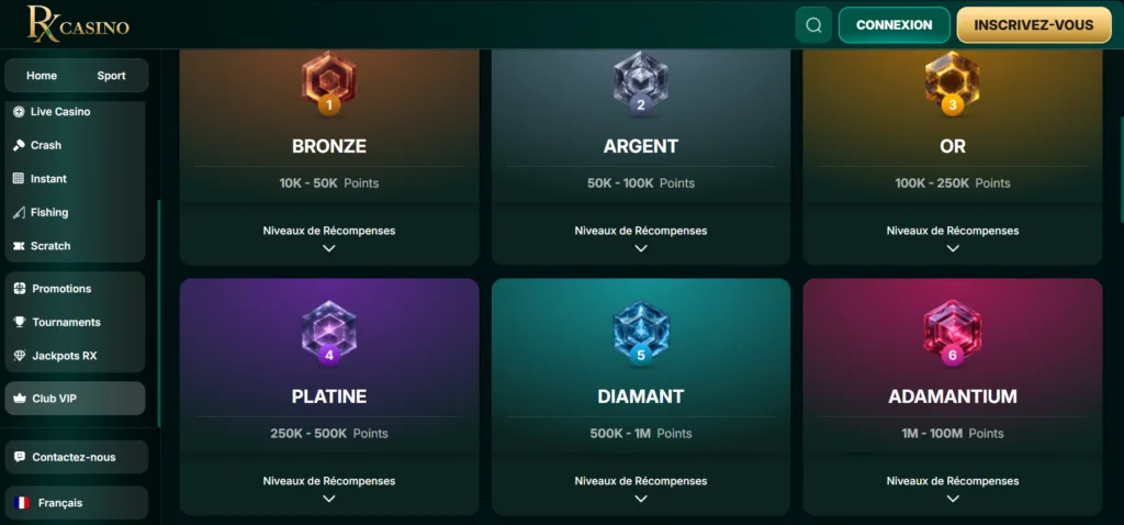 Vip-1-1024x478 Avis RX Casino – Ma Revue Complète 2026