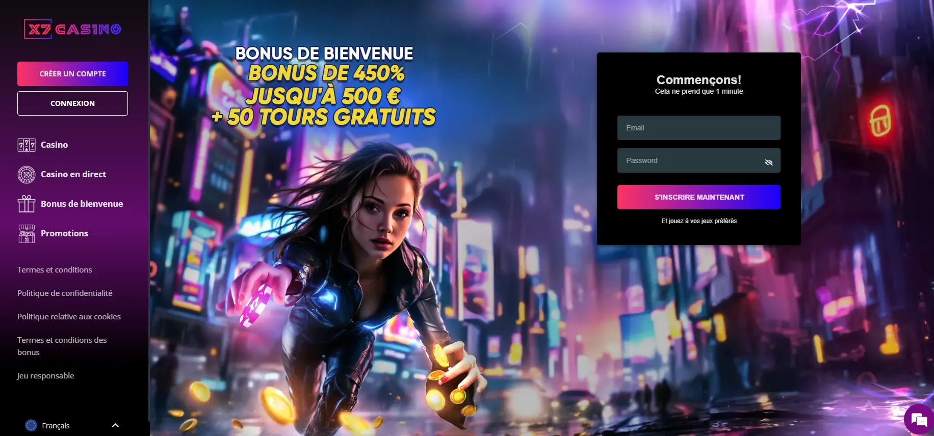 x7 casino accueil