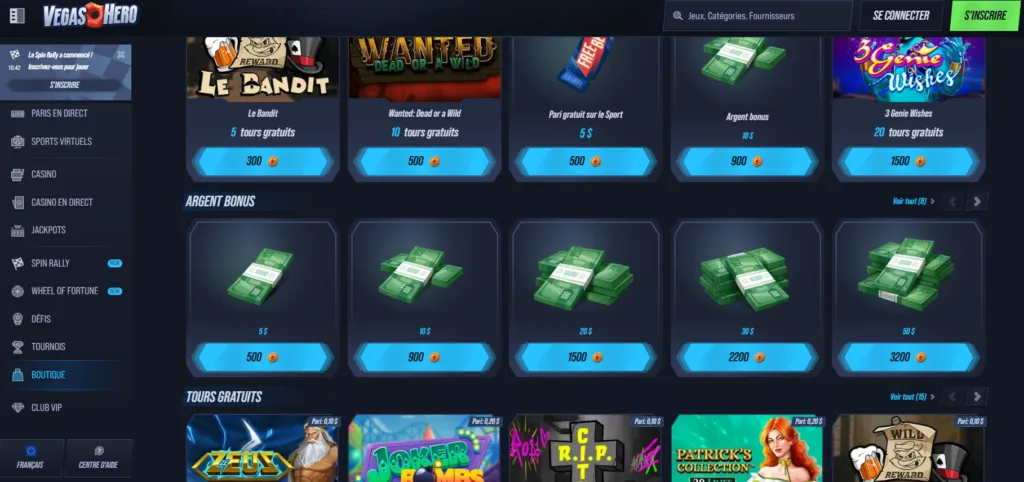 boutique-1024x482 Avis VegasHero Casino : Le Super-Héros des Casinos Crypto ?