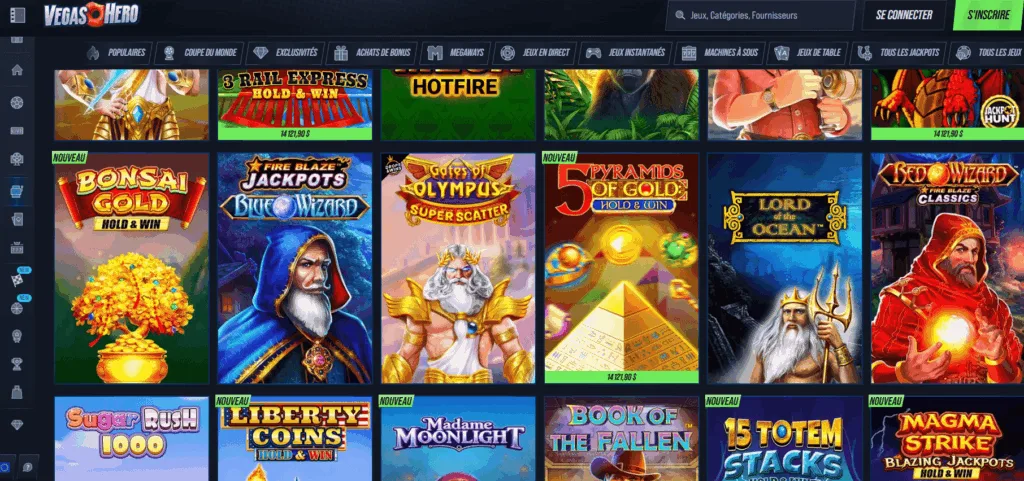 jeux-1024x481 Avis VegasHero Casino : Le Super-Héros des Casinos Crypto ?